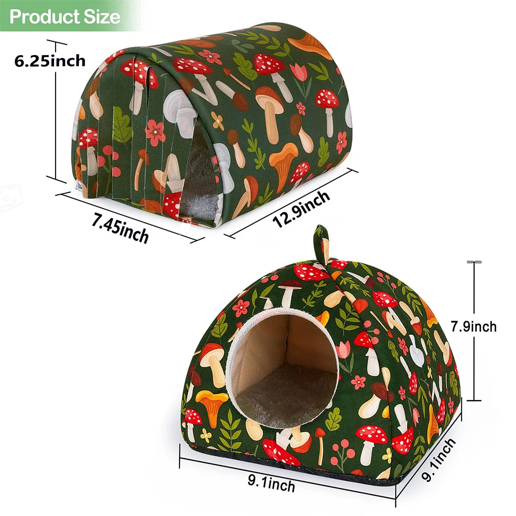 Colector de conejillo de indias para hámster de algodón lavable, ocultador de conejillos de indias, hábitats de casa, cama acogedora de conejo para accesorios para hámster de mascotas - imagen 4