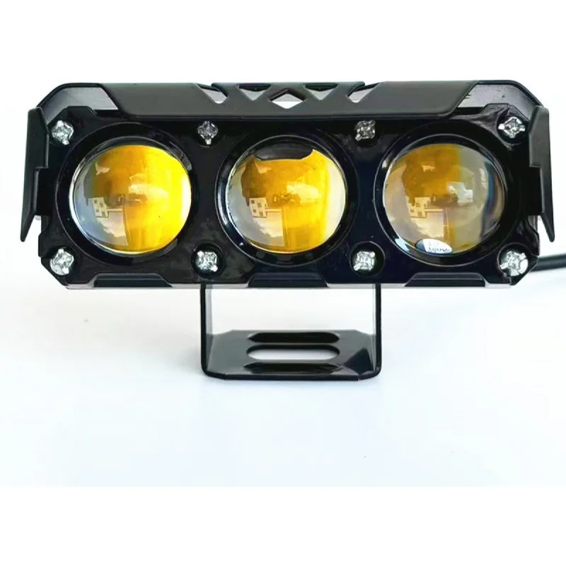 Focos LED para motocicleta, blanco, amarillo, doble Color, haz concentrado superbrillante, faro delantero para bicicleta eléctrica - imagen 2