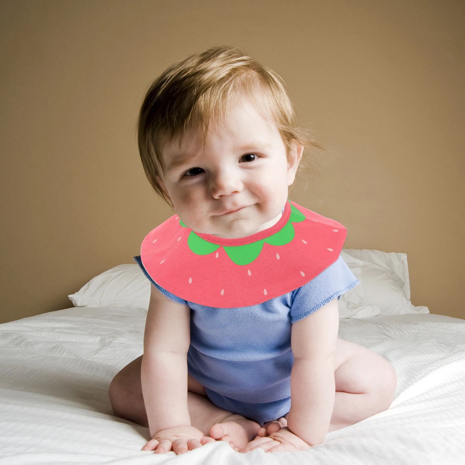 Baberos para bebé duraderos y seguros, Baberos para la dentición de algodón redondos giratorios de 360 grados, el mejor regalo para padres nuevos, babero giratorio para bebé, 2 uds.