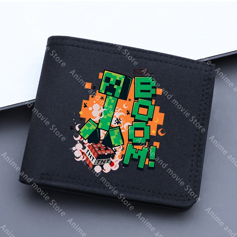 Carteras para hombre adulto, billeteras plegables de cuero con letras de dibujos animados, tarjetero portátil de Anime, monedero, monederos, regalo de cumpleaños y Navidad - imagen 4