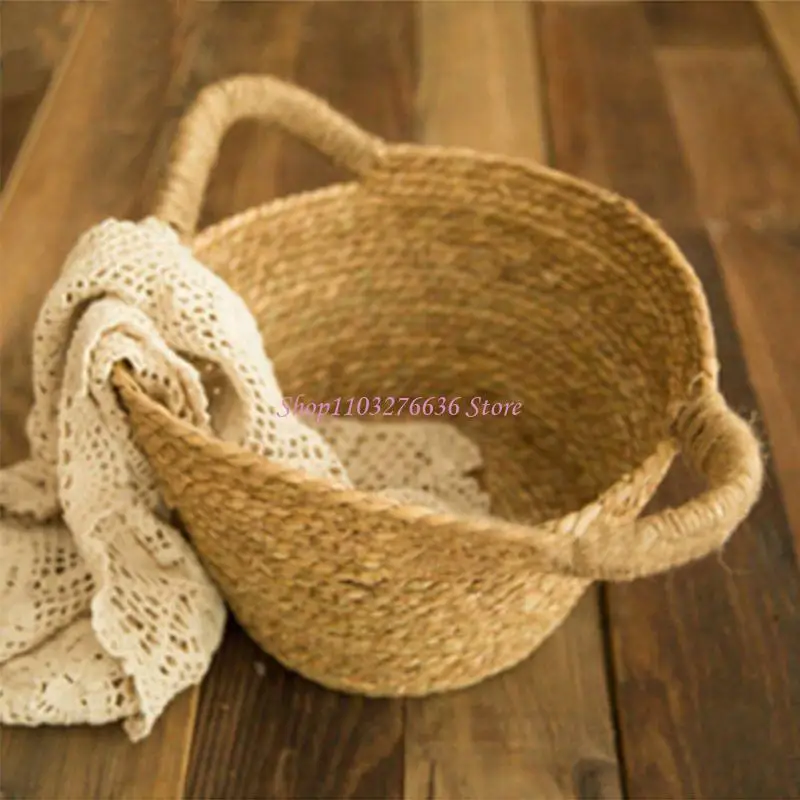 Cesta de fotografía para bebés estilo vaquero en color caqui - imagen 5