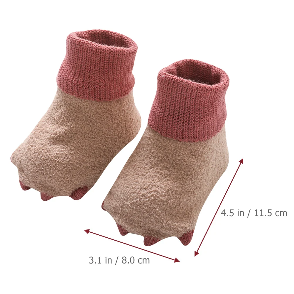 1 par de calcetines antideslizantes para bebés pequeños, calcetines infantiles elásticos y transpirables con parte inferior antideslizante para niños pequeños, calcetines para caminar en invierno