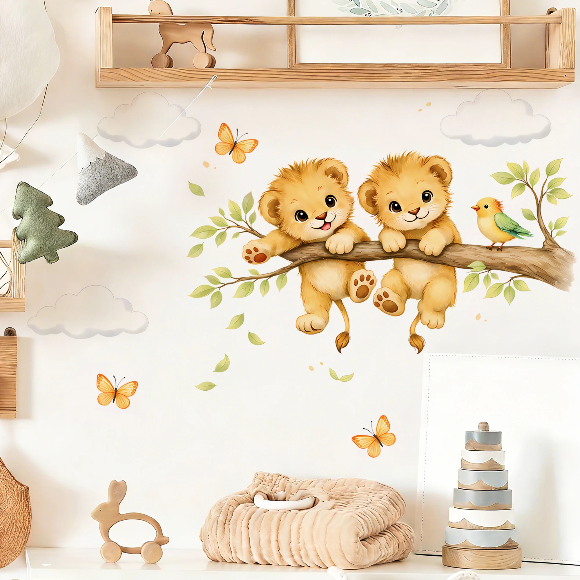 Vinilos de pared león bebé removibles para habitación infantil - imagen 5