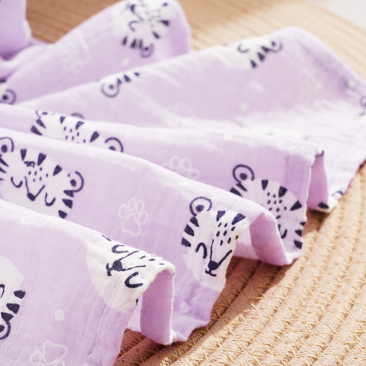 100% de crepé de algodón para bebé, mantas envolventes de muselina, colcha de abrazo, Toalla de baño suave, manta para cochecito, funda para siesta infantil - imagen 5