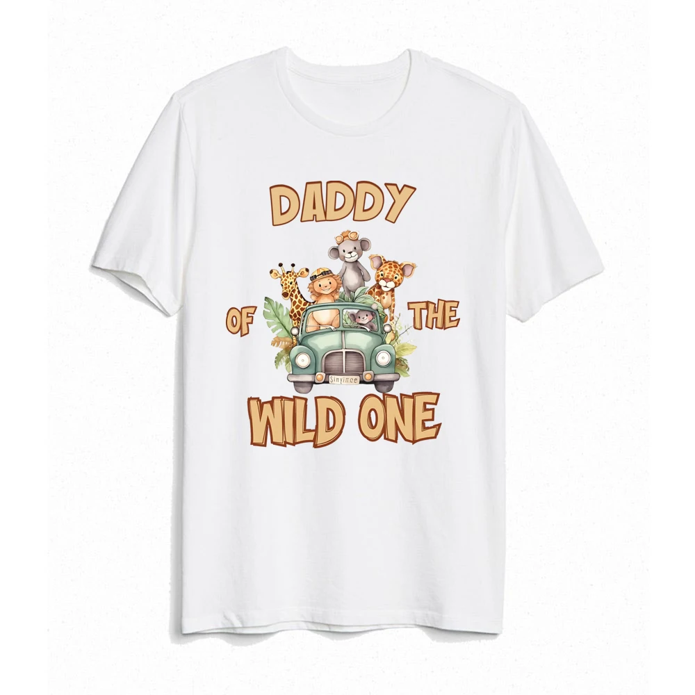 Camisas familiares personalizadas de cumpleaños de animales salvajes, camisetas de manga corta con nombre personalizado para papá, mamá, hermano y hermana, camisa de cumpleaños para niños - imagen 5