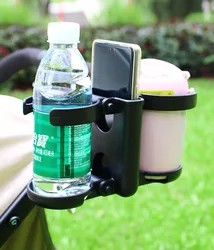 Carrito de bebé 2 en 1 con portavasos y soporte para móvil