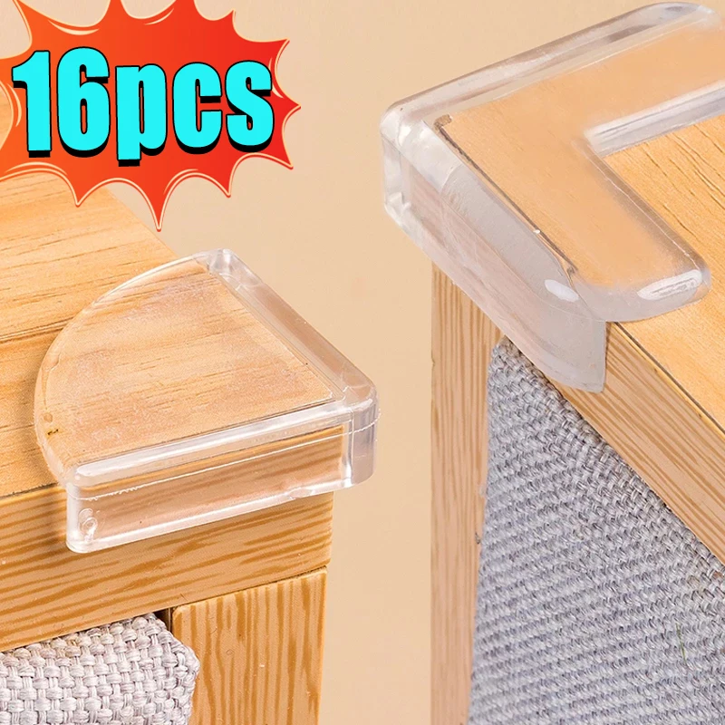 16 unidades de protección contra colisiones de esquina de mesa, protección contra colisiones de mesa gruesa, cubierta de protección para esquina de bebé, almohadilla anticolisión para bebé