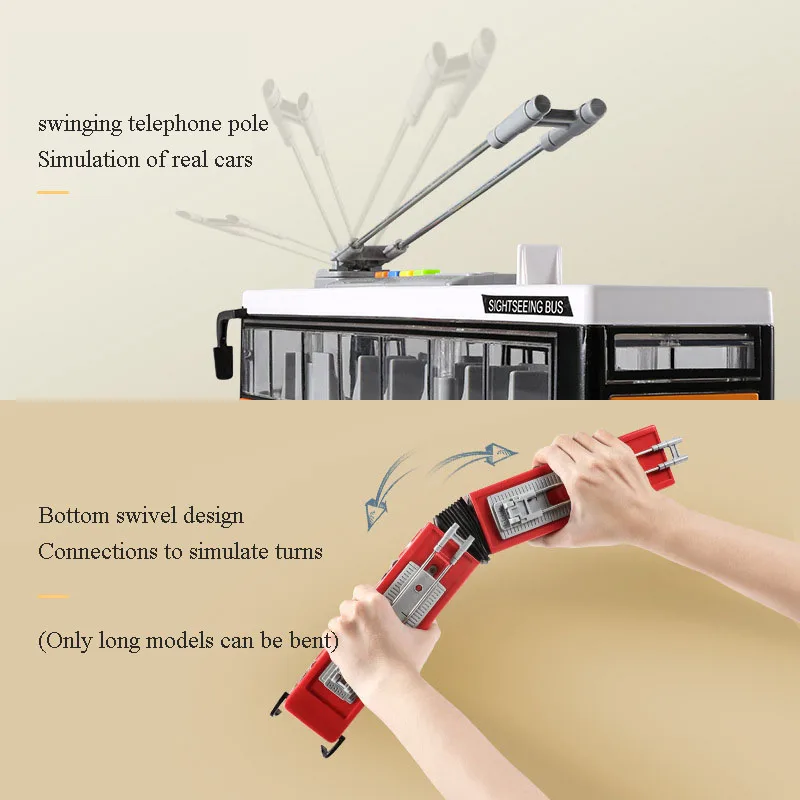 Modelo de coche de juguete de autobús escolar de alta calidad, gran sonido y luz, autobús de dos pisos, juguete de simulación, regalo para niños - imagen 3