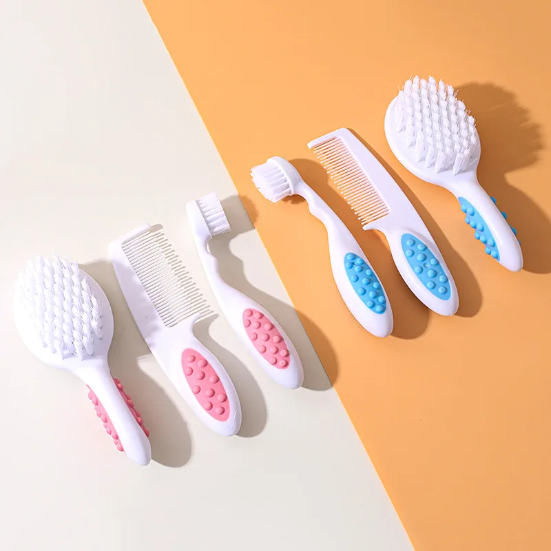 Juego de peine de baño y lavado de pelo para bebé + kit de cuidado bucal: cepillo de dientes de cerdas suaves de cabeza pequeña, peine suave: agradable para la piel, apto para las encías, todo en uno - imagen 4