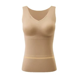 Chaleco cálido de doble forro polar para mujer, capa Base adelgazante sin costuras con sujetador incorporado, ropa interior moldeadora de Halloween para otoño e invierno