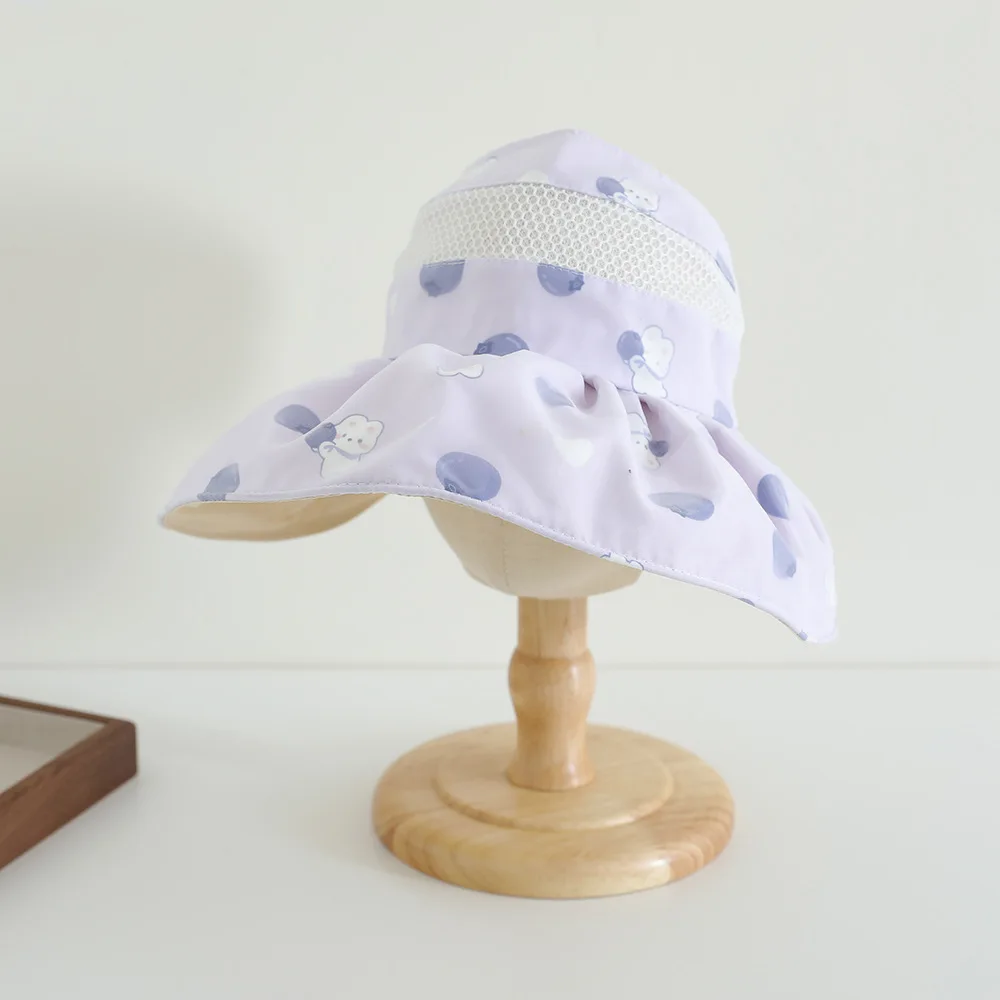 Sombrero sol infantil estilo pescador con dibujo de animales y UV - imagen 2