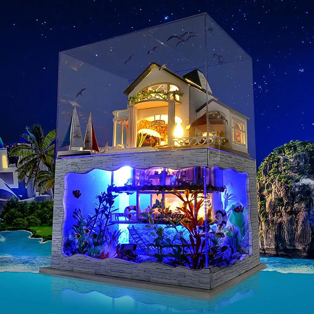 Kit muebles para casa de muñecas con luz LED infantil - imagen 5