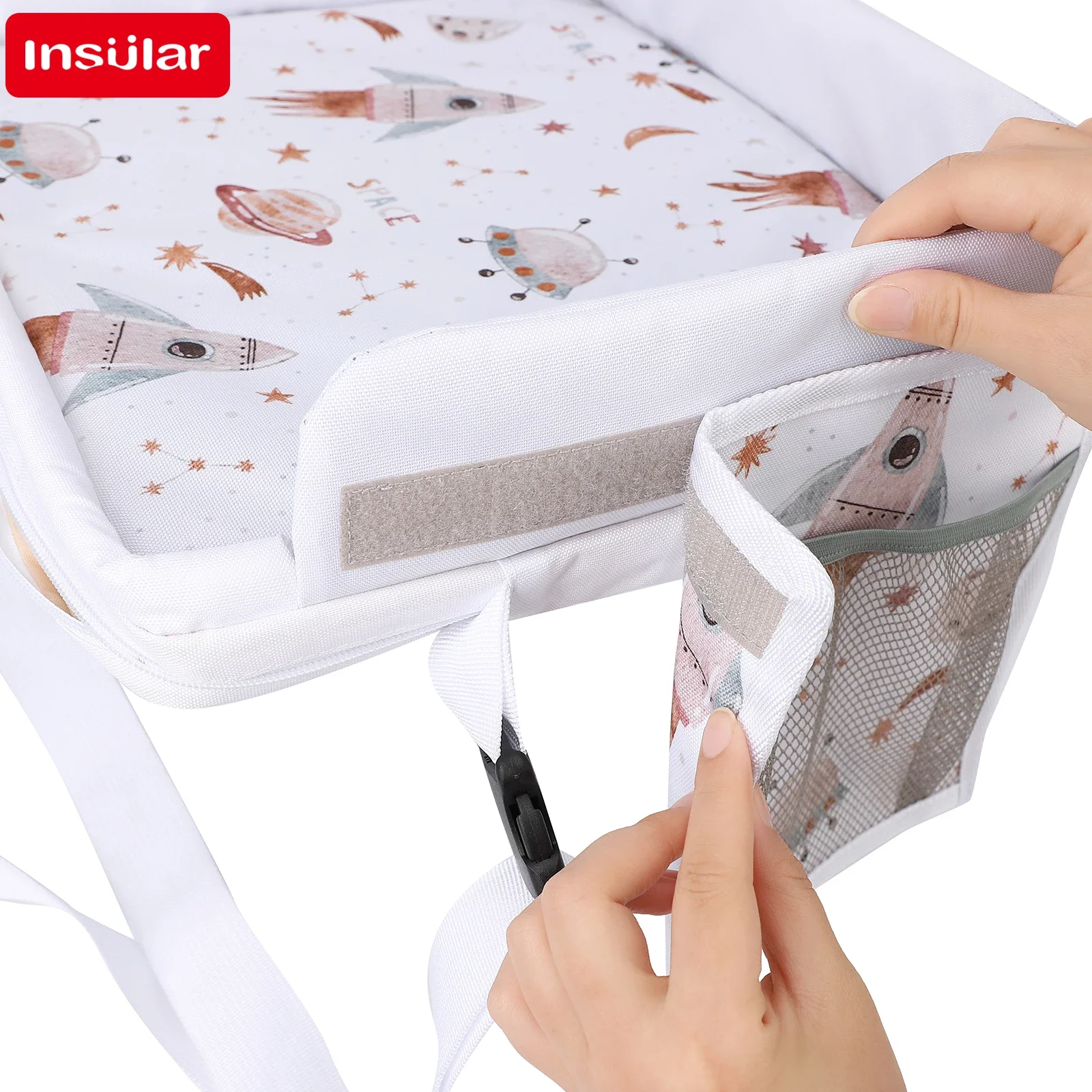 Tablero de escritura, bandeja de viaje, coche para niños, tablero de dibujo portátil, bolsa de almacenamiento de juguetes, tableta, ordenador, capacidad, bolsa fija, tablero de dibujo - imagen 4