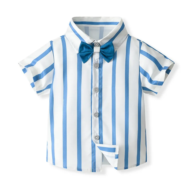 Conjunto verano bebé: top rayas y pantalón corto con pajarita - imagen 5
