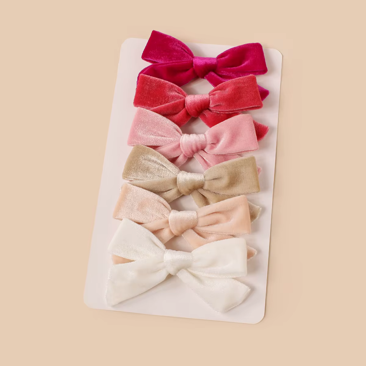 Horquillas de terciopelo con lazo para niñas – Clip grande de pelo - imagen 3