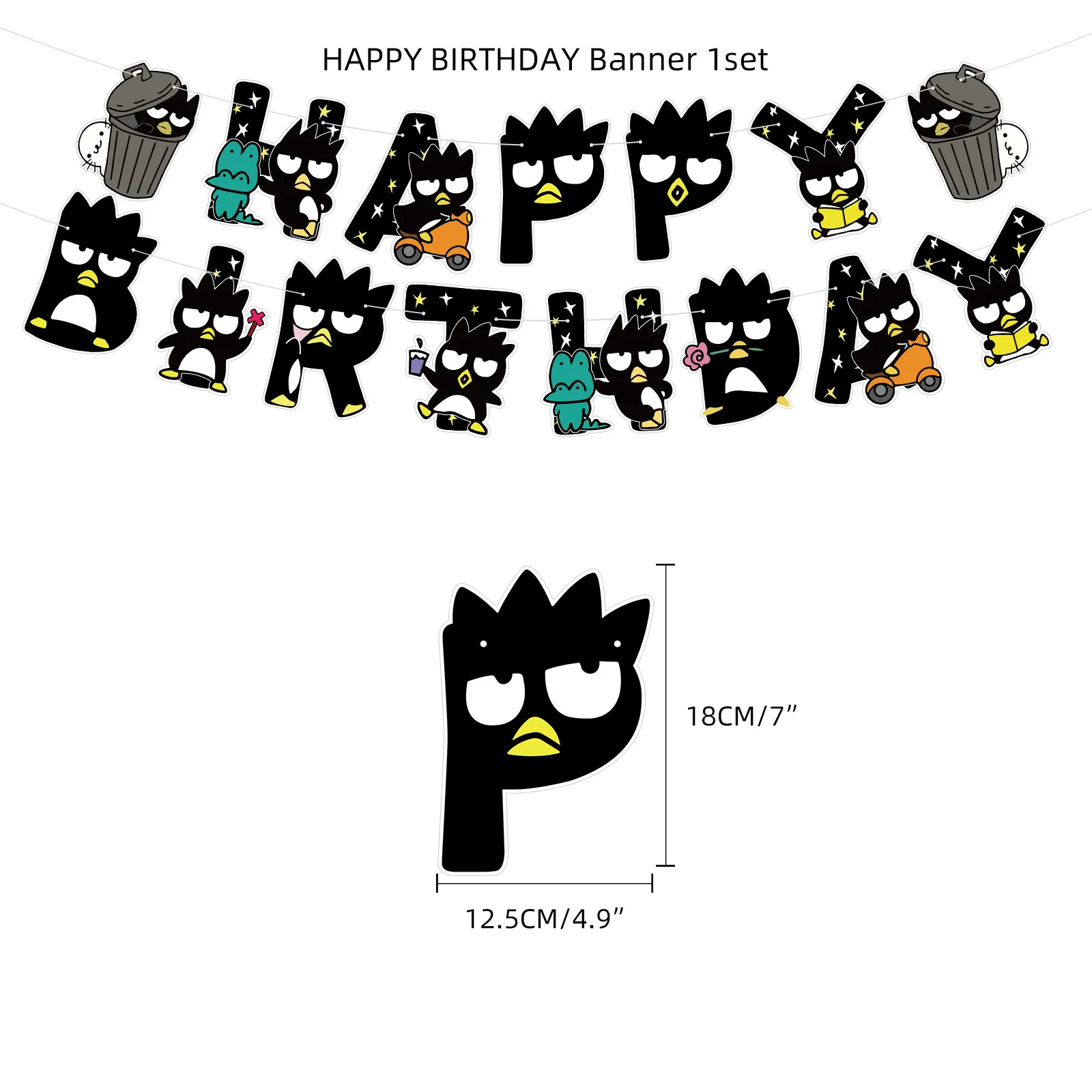 1set Birthday Banner