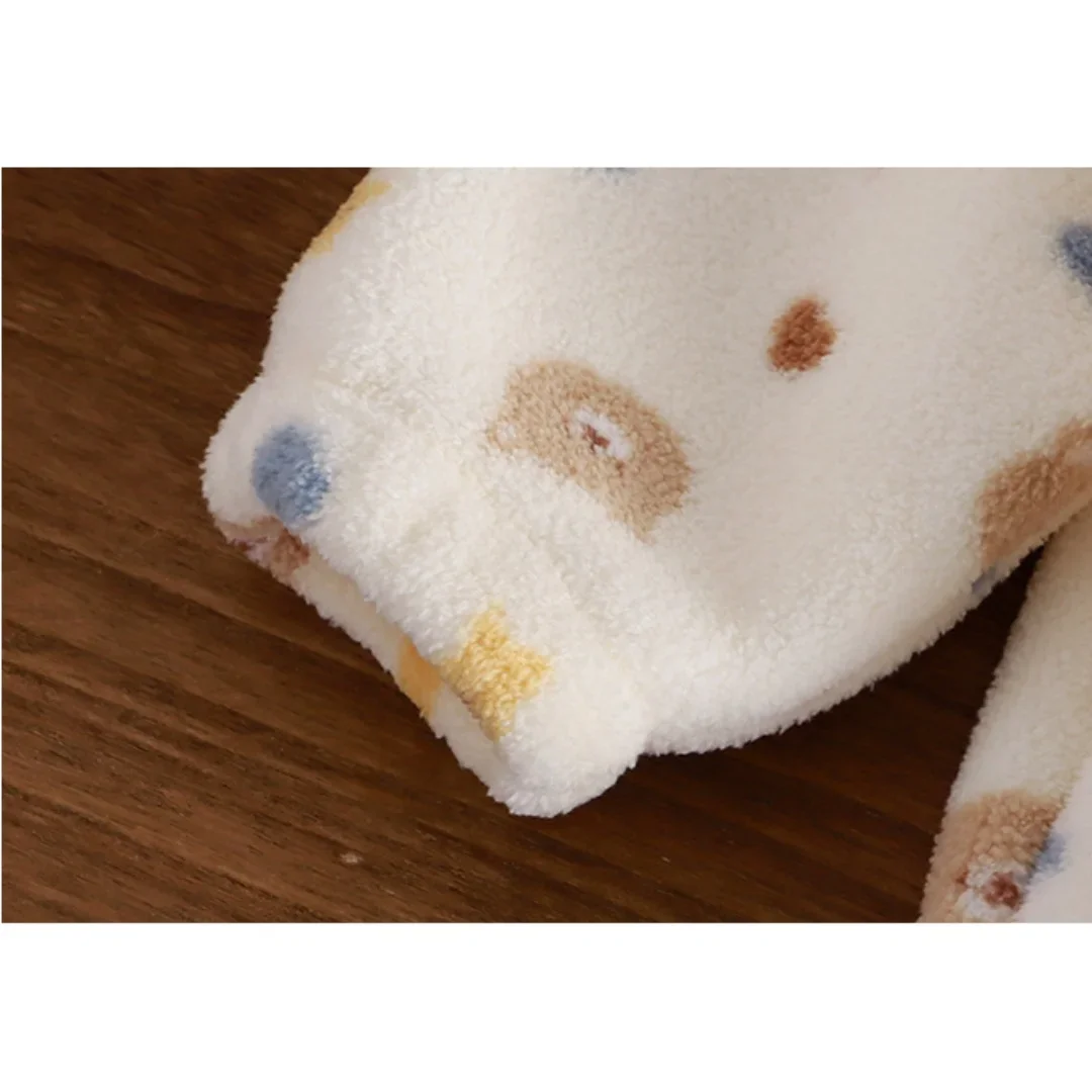 Conjunto de pijama para niños de 1 a 8 años, Sudadera con capucha y forro grueso cálido y pantalones largos, ropa de dormir con estampado de dibujos animados, traje de información para niños, 2 uds. - imagen 5