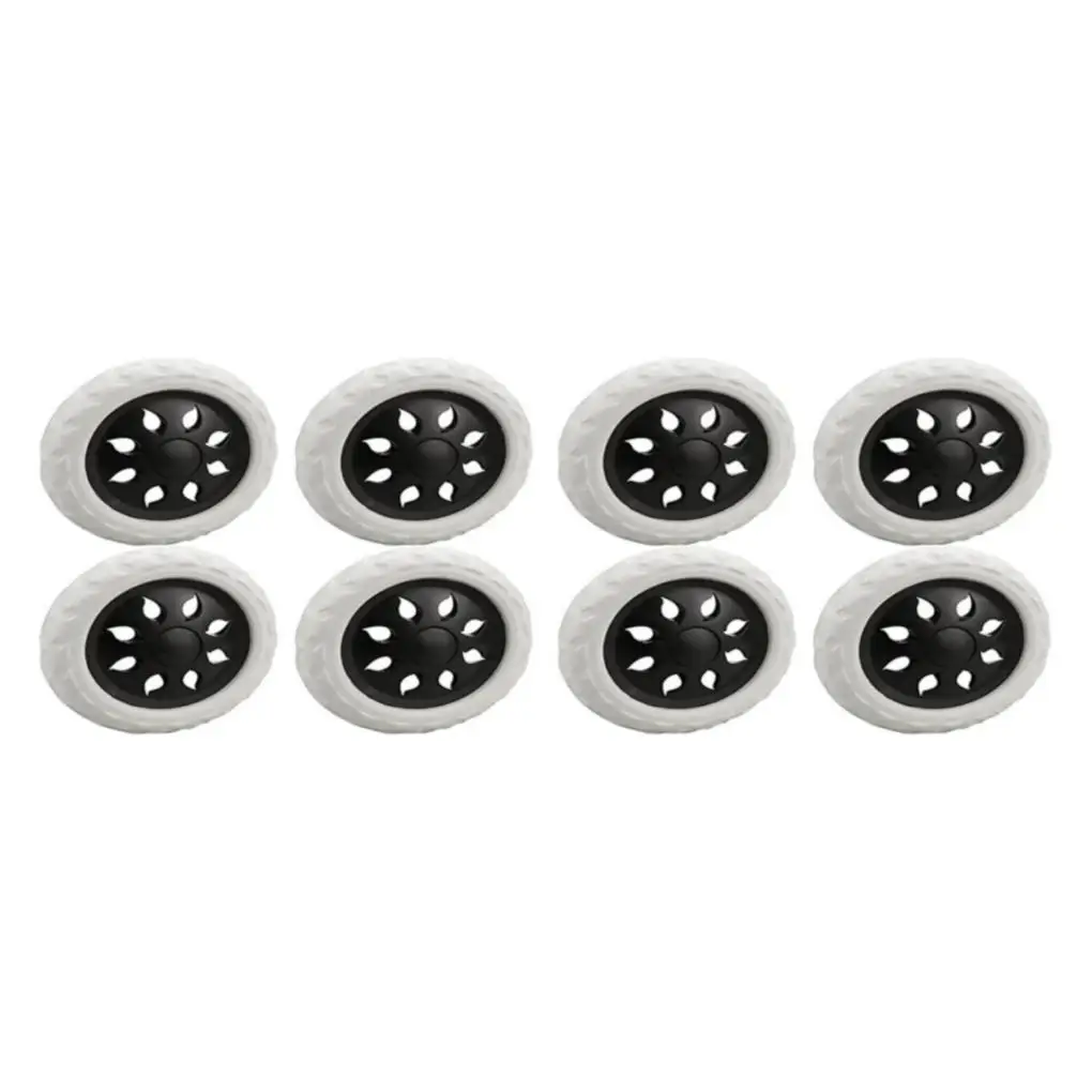 8 Uds. Rueda de neumático sólido de goma, ruedas para carrito de compras, ruedas para silla de ruedas, carrito de compras, ruedas para silla de ruedas, ruedas para carrito de viaje - imagen 2