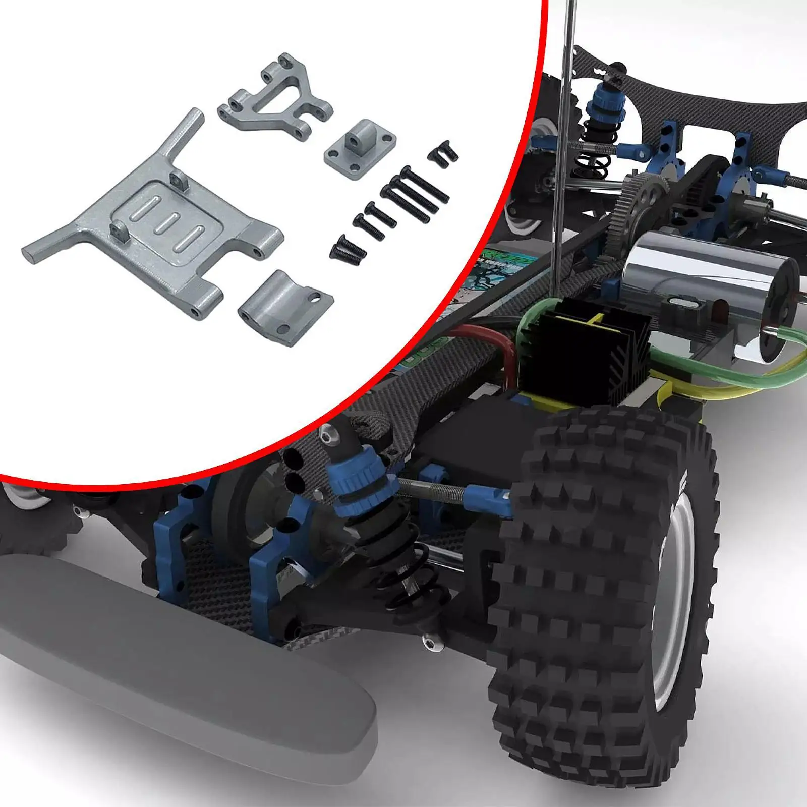 RC Car Front Bumper Aluminum Alloy Spare Parts for Wltoys 1:12 124019 124017