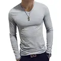 v neck grey