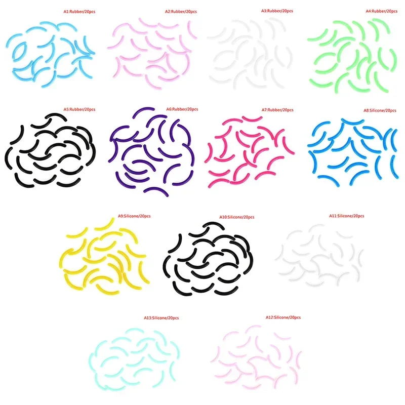Rizador de pestañas de repuesto a la moda, 20 piezas, almohadilla de repuesto elástica de goma para mujer, almohadillas de Clip de Gel de silicona, herramientas de maquillaje para ojos - imagen 3