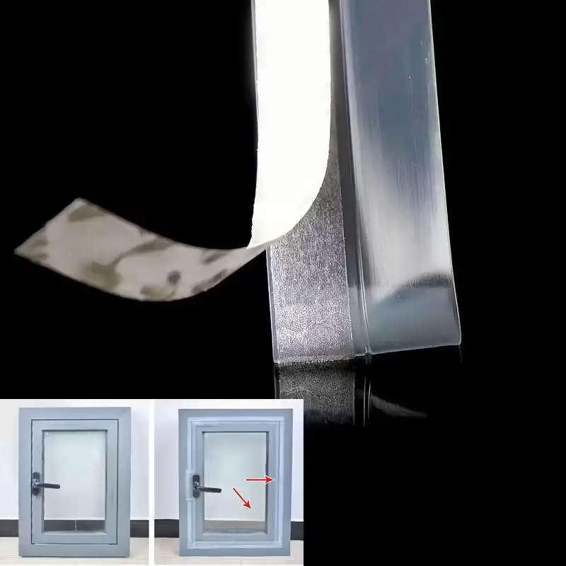    Tira de sellado de ventana autoadhesiva de silicona para puerta, cinta adhesiva de sellado, tapón de tiro para puerta, aislamiento acústico, 1 ud. ﻿ - imagen 3