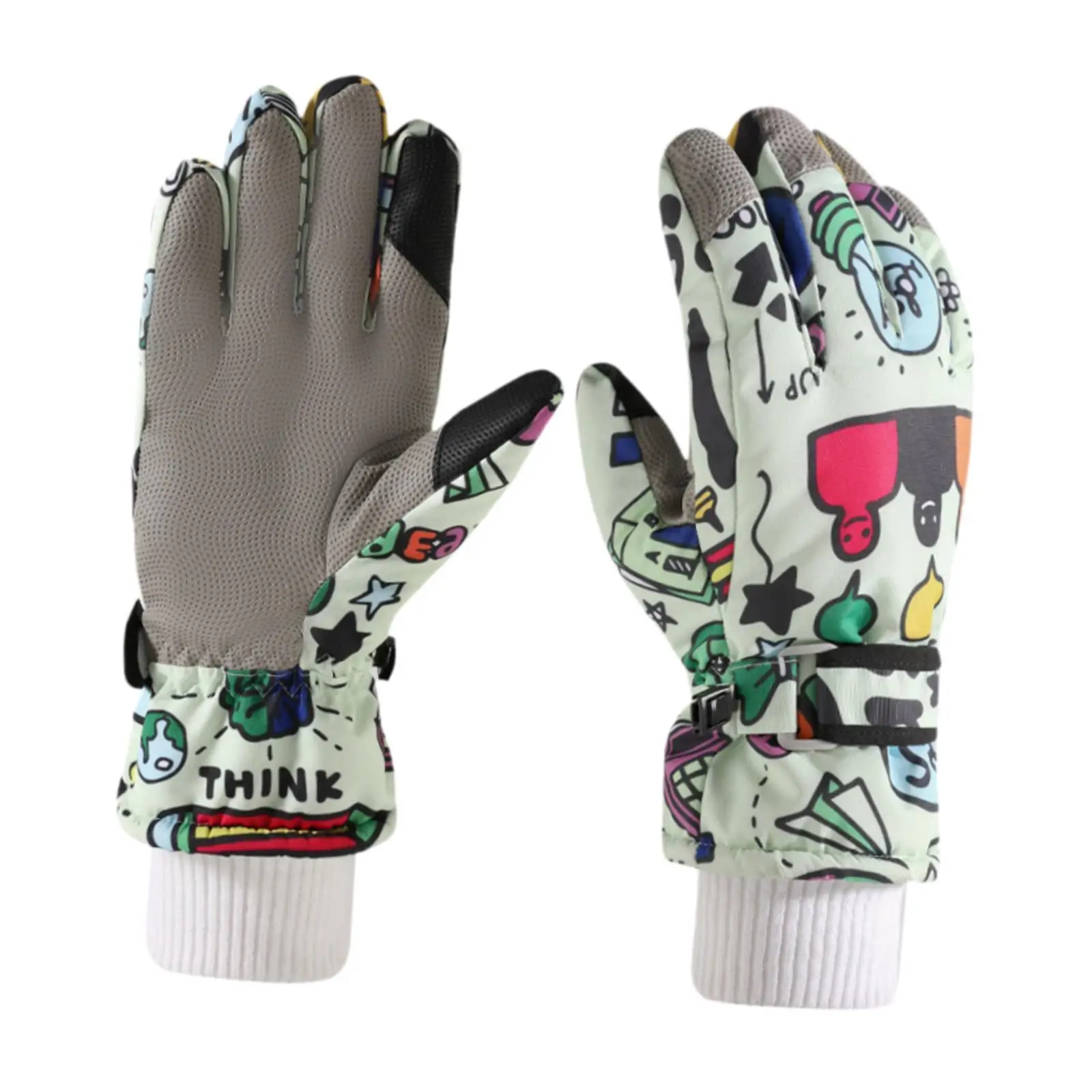 Motorcycle Gloves Men Outdoor Riding Gloves Anti Slip Palm Windproof Touch Screen Warm Mittens for Hiking Skiing Cycling Biking