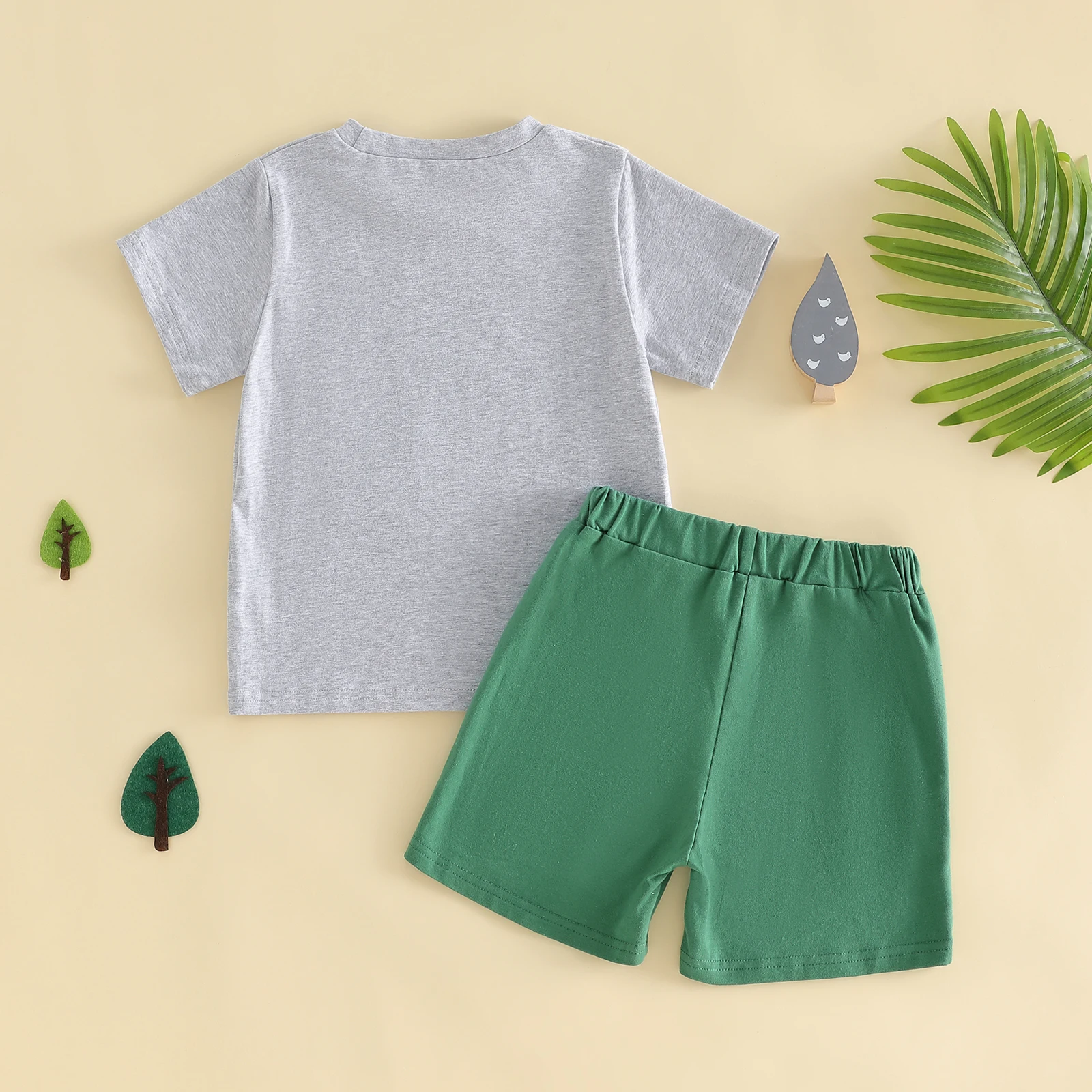 Conjunto de verano bebé oso – Camiseta manga corta y pantalón - imagen 5