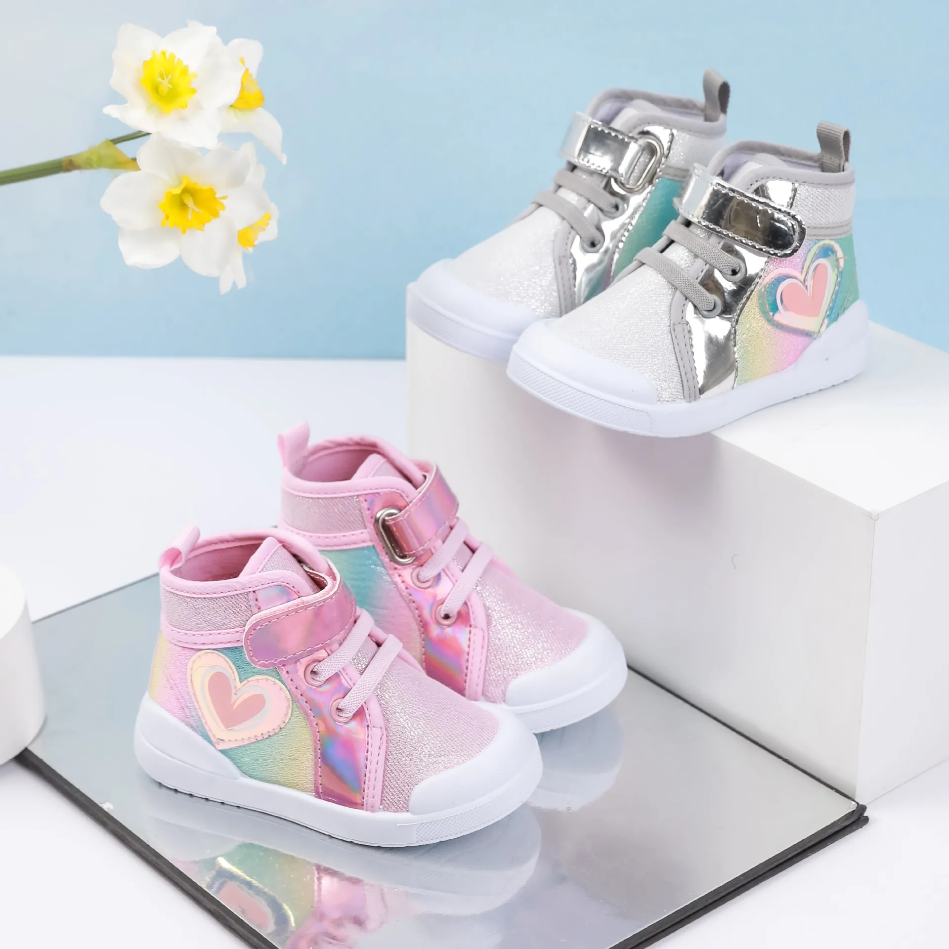 Zapatos de lona para niñas con corazón - Otoño invierno - imagen 4