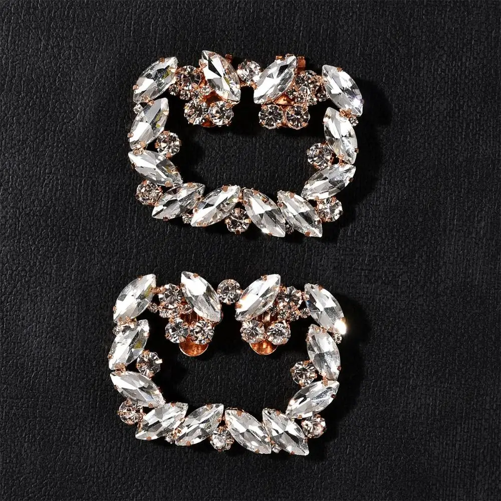 Broche decorativo para zapato de niña – Hebilla brillante cuadrada - imagen 5