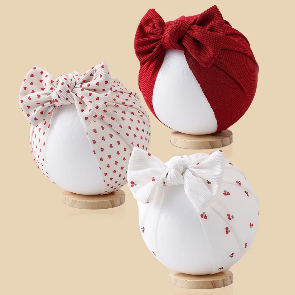Gorra turbante floral de algodón con estampado de margarita para bebé - imagen 2