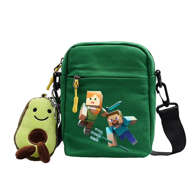 Bolso de hombro para mujeres adultas, bolsos cruzados con estampado de dibujos animados de 18CM para niños y niñas, paquete cuadrado de moda de Anime de lona, bonito regalo de cumpleaños - imagen 2