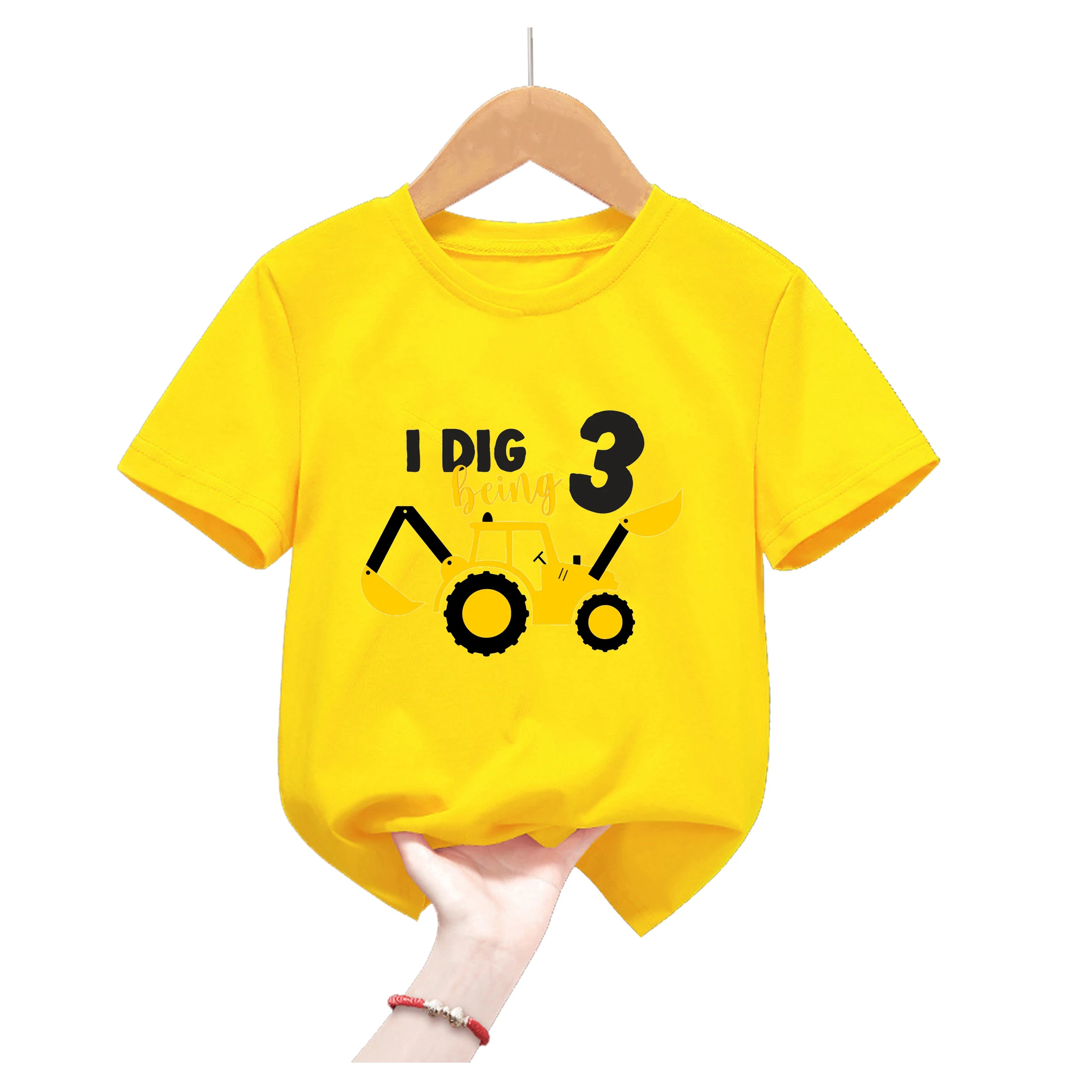 Camiseta infantil de excavadora de algodón de manga corta – Niño - imagen 4