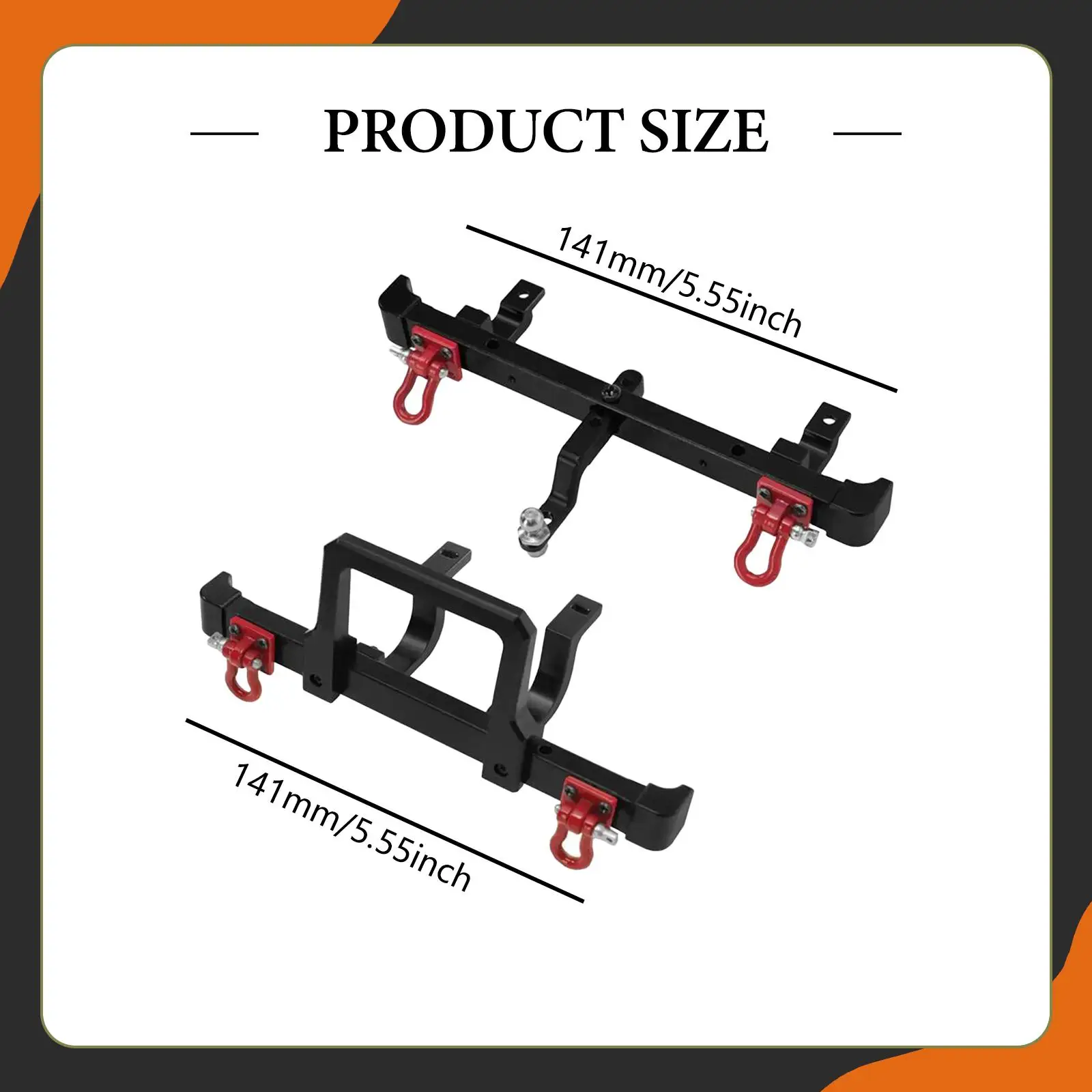 1:12 Scale RC Front Rear Bumper Upgrade Parts Sturdy Replacement for MN82 RC Car Model