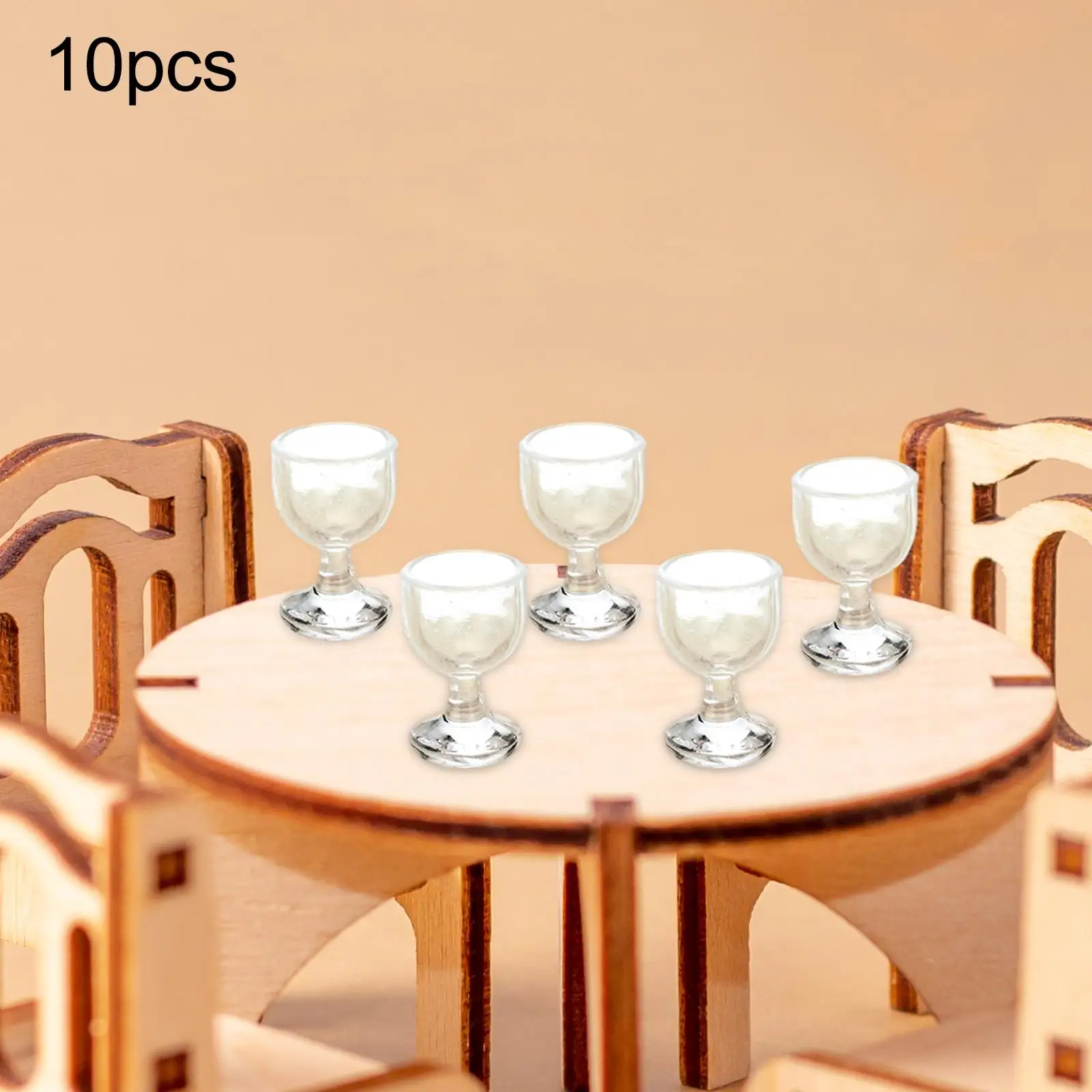 Copas de vino y champán en miniatura para casa de muñecas - imagen 2