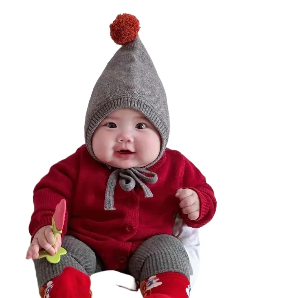 Nuevo gorro cálido para bebé, pasamontañas de lana Polar a prueba de frío, gorro con protección para los oídos de punto a prueba de viento, Otoño e Invierno - imagen 4