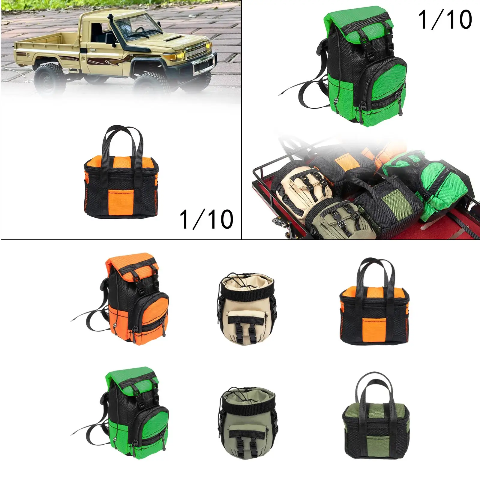 RC Car Simulation Bag Hobby Model Storage Bag Decoration Replacement Decorative Universal for 1:8 1:10 RC Vehicle Supplies