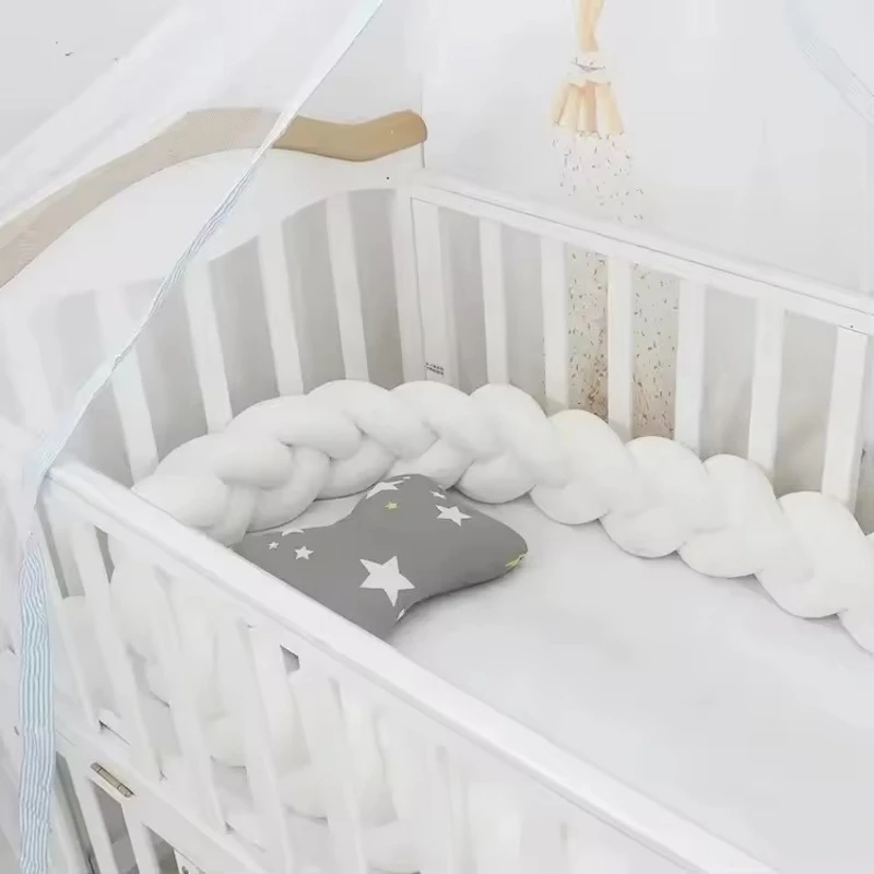 Protector de cuna con nudo trenzado para bebé recién nacido - imagen 3