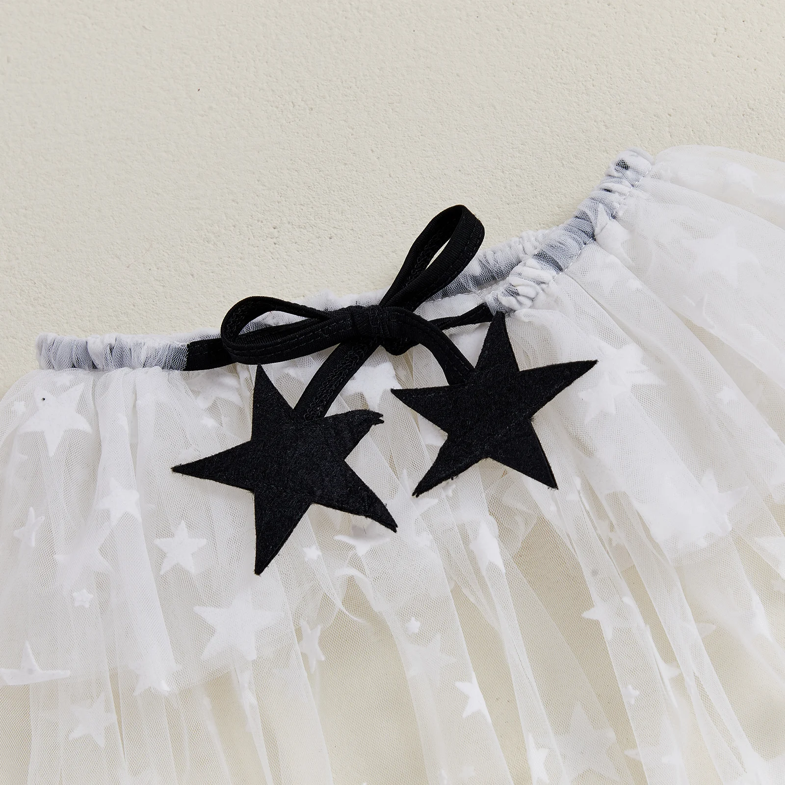 Tregren Vestido Halloween para niñas con capa de malla y estrellas - imagen 5