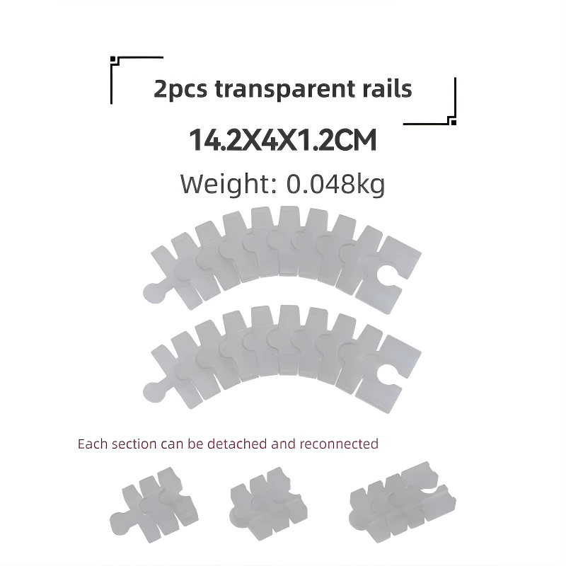 Accesorios de vía de tren de ferrocarril de madera, pista de transformación colorida de plástico apta para pistas de madera de marca, juguetes para niños, 2 uds. - imagen 3