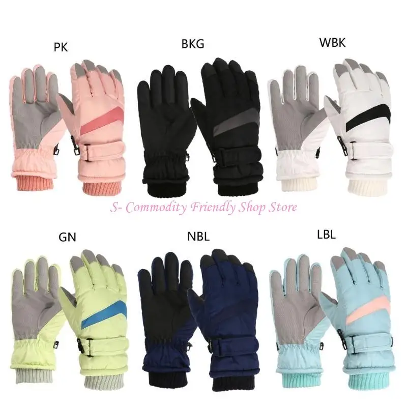 85ae Guantes invierno antideslizos Guantes acanalados Guantes diseñados Mittanes para niños. - imagen 5