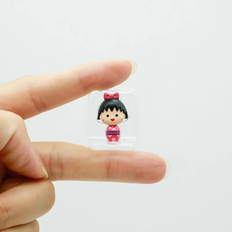 Chibi Maruko Chan caja ciega de juguete lindo Mini grano de arroz Kawaii Aniem figura muñeca modelo juguetes coleccionar adornos regalos para niños - imagen 5