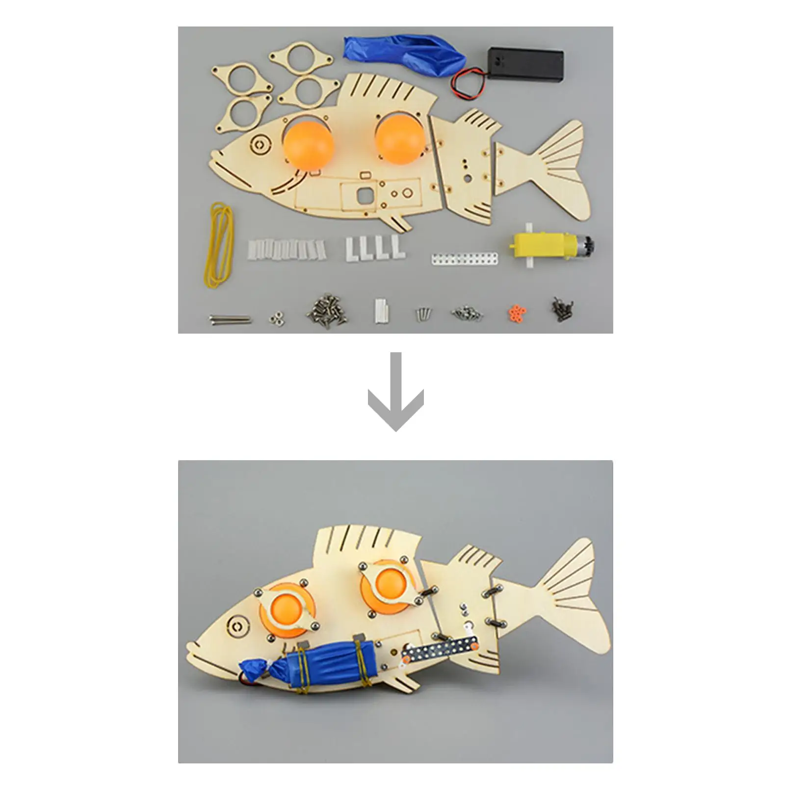 Electric Fish Wooden Montessori 3D Wooden Puzzle for Girls Boys Ages 7+ Kids