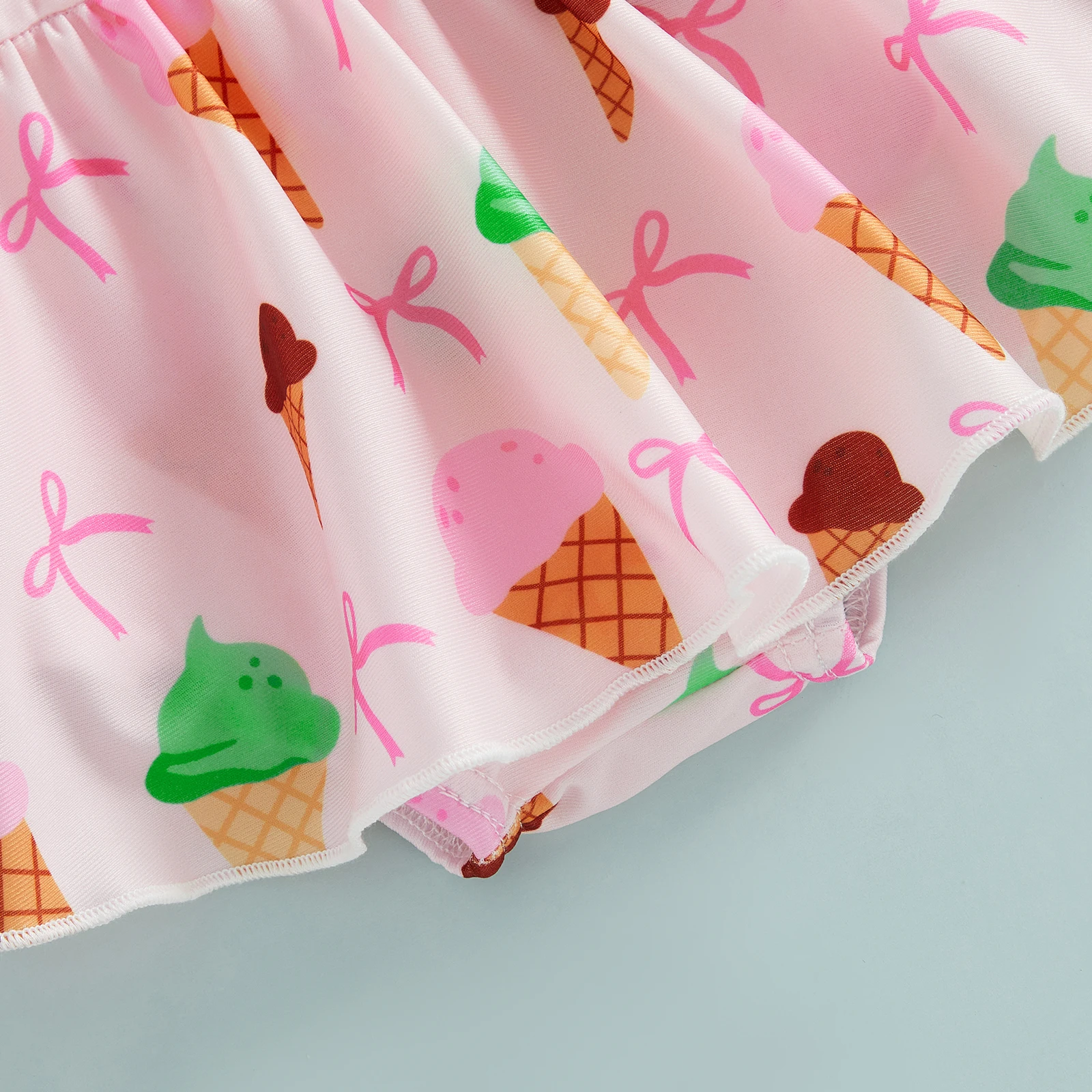 Bañador tipo peto sin mangas para niña con estampado floral y lazos - imagen 5