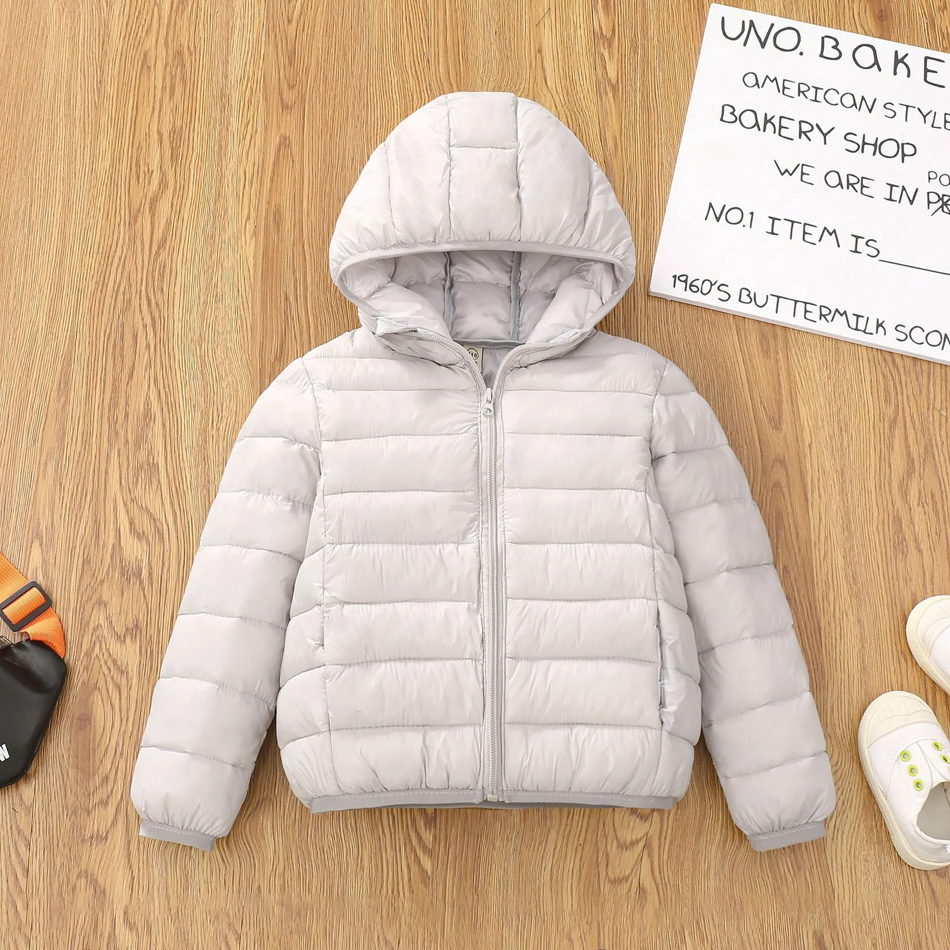 Chaqueta infantil con capucha unisex para otoño e invierno - imagen 4