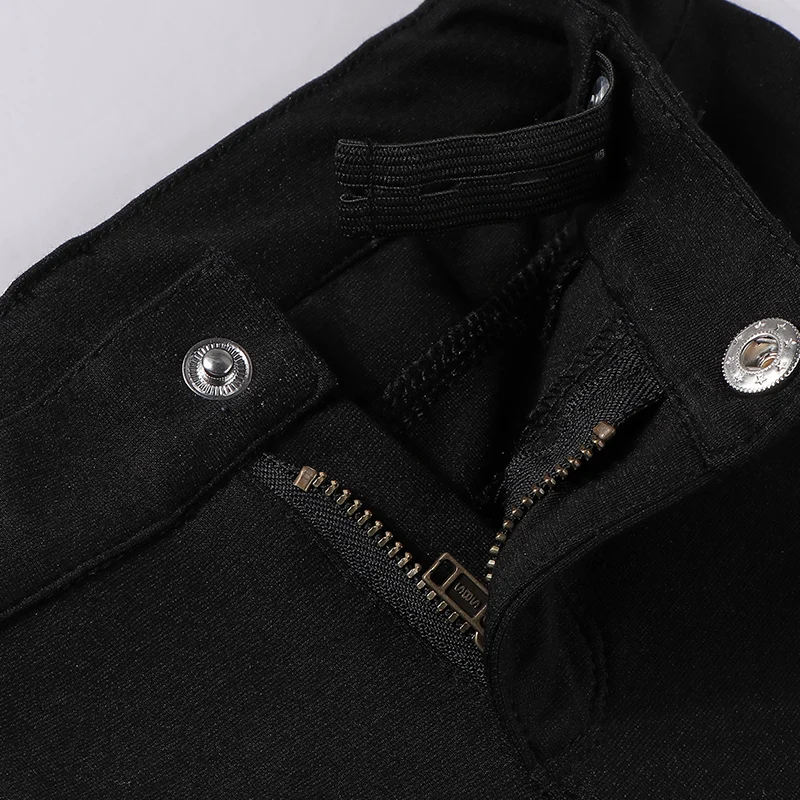 Pantalones largos para niños, pantalones negros para todas las estaciones, cintura de alta elasticidad, pantalones de moda, ropa de verano para niños, pantalones con apertura de cremallera frontal - imagen 5