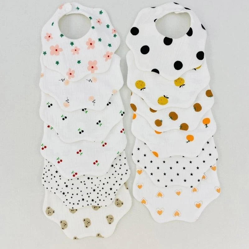 Babero con estampado para recién nacidos M76C, Baberos impermeables para bebé, paño grueso para eructar infantil género - imagen 3