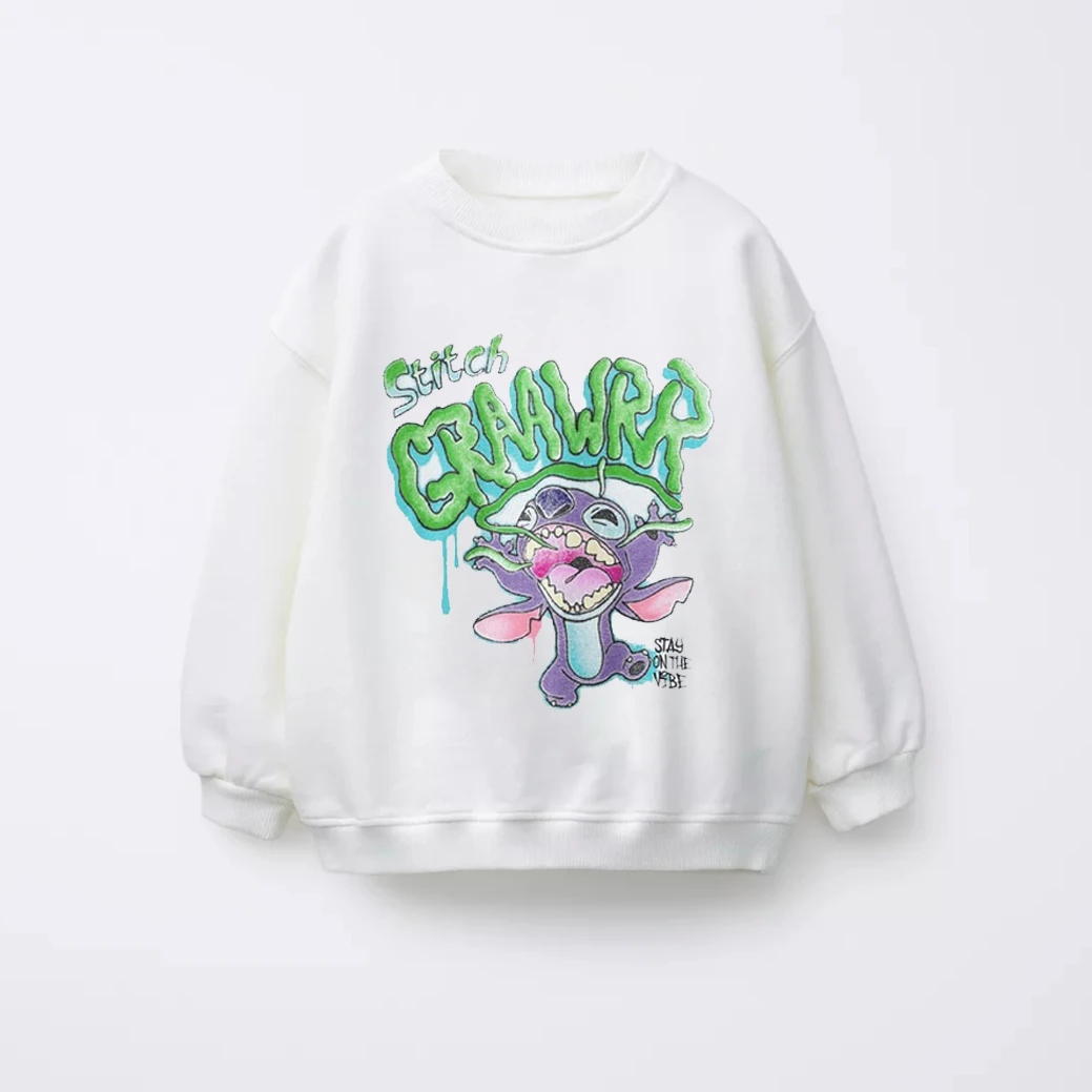 Tops de manga larga, sudadera amarilla bonita, sudaderas con capucha con estampado de pequeño monstruo, jerséis de manga larga versátiles de Color sólido, ropa informal - imagen 2