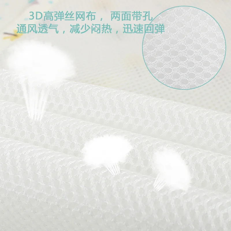 Parachoques de malla transpirable para recién nacidos, juego de cama para bebés, valla para cama de cuna infantil alrededor del protector de verano 5 uds - imagen 4