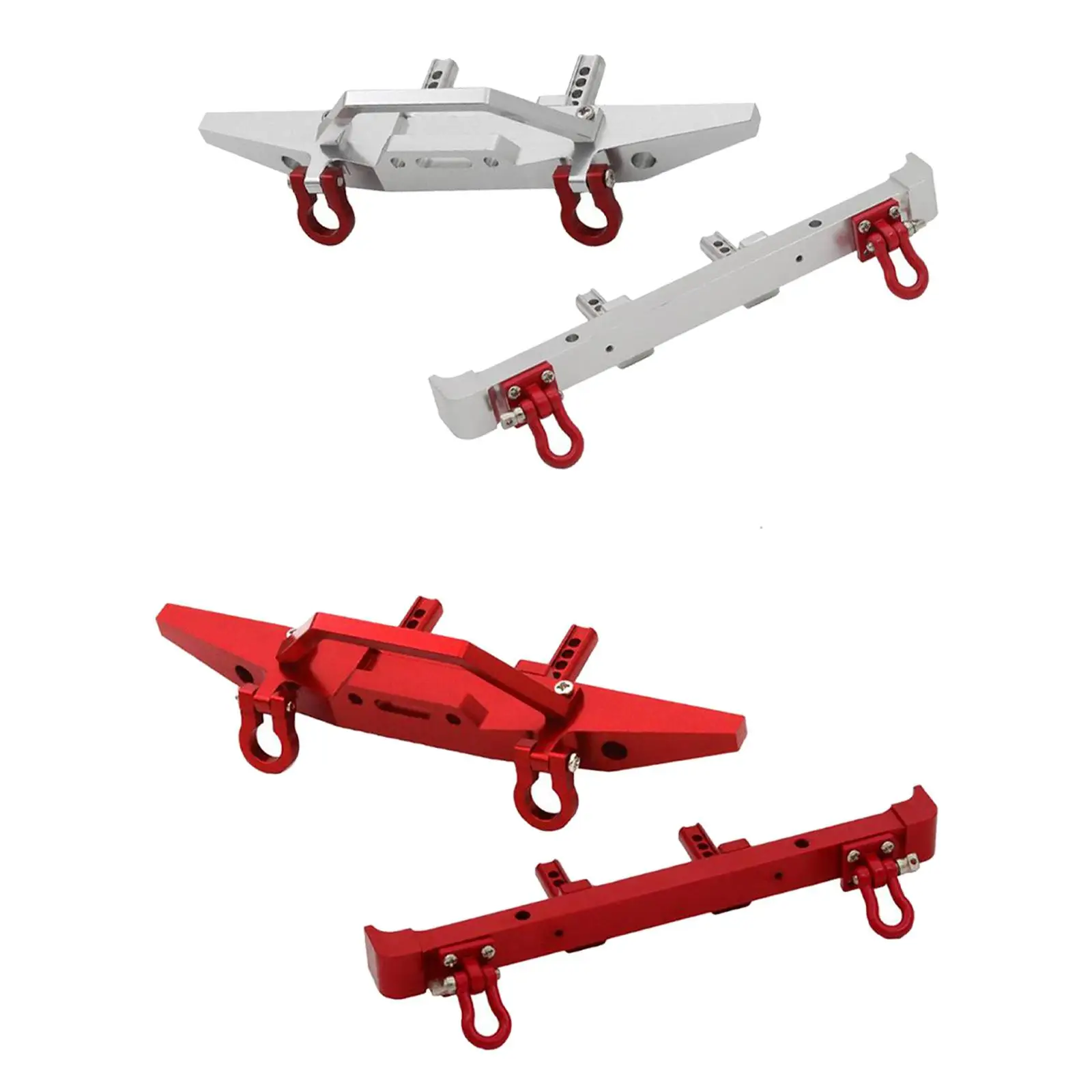 2Pcs 1/12 RC Bumper (Front and Rear) Spare Parts Crawler Easy to Install Upgrade Parts for MN128 Parts DIY Accs RC Vehicles